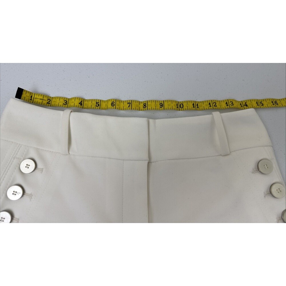 LTD White Wide Leg Sailor Pants Fully Lined Decorative Buttons Size 0 / W30 - Picture 8 of 16